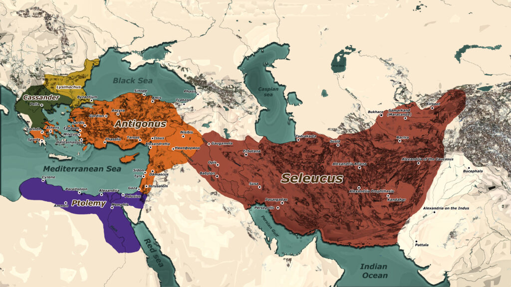 Ptolemy Seleucus Antigonus Cassander lysimachus